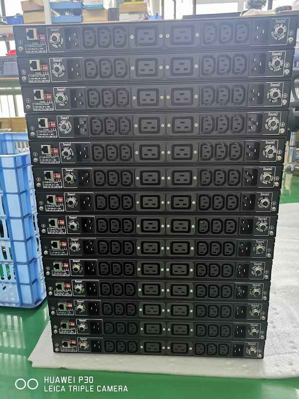 19 Inch Single-Phase STS 2U Dual Power Digital Static Transfer Switch 63A 220V 25KW for Industrial Telecom Room